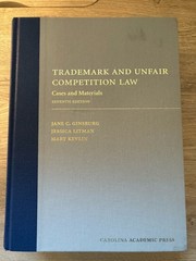 Carolina Academic Press Trademark & Unfair Competition Law 7th Ed Hardcover