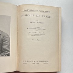 Heath’s Modern Language Series Histoire de France Ernest Lavisse 1923 HC Illus