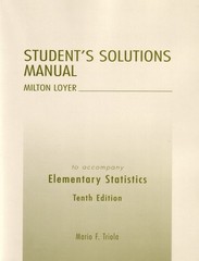 Elementary Statistics:Elementary Statistics Student’s Solutions Manual (10th…