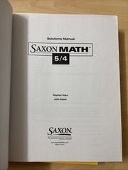 Lot 2 Saxon Math 5/4 3rd Edition Homeschool Textbook + Solutions Manual Set VG