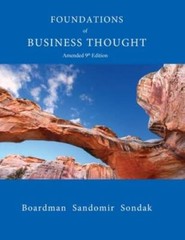 Foundations of Business Thought (9th, Ninth Edition) – By Boardman, Sando – GOOD