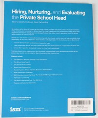 Hiring Nurturing and Evaluating the Private School Head Book ISM Paperback