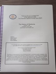 🕮 A8~In The Hands of a Child PROJECT PACK THE HISTORY OF OKLAHOMA Grades 4-12