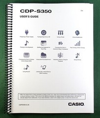 Casio CDP-S350 Instruction Manual: 69 Pages Coil Bound & Clear Covers!