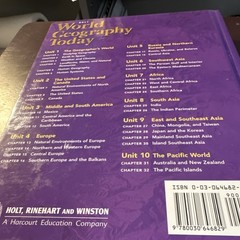 Holt Rinehart Winston World Geography Today Hardcover Textbook Rubenstein 2003