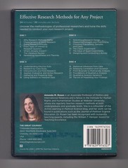 EFFECTIVE RESEARCH METHODS FOR ANY PROJECT 4-DVD set + Book SEALED Great courses