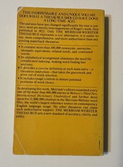 Merriam-Webster Thesaurus Paperback Book 1978 1st Pocket Books Printing
