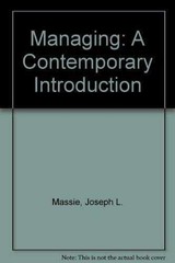 Managing: A Contemporary – Paperback, by Massie Joseph L.; – Acceptable n