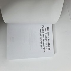 Research Methods and Statistics for Public and Nonprofit Administrators Paper
