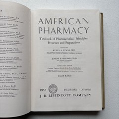 American Pharmacy By Rufus A. Lyman & Joseph B. Sprowls 1955 Hardcover Book