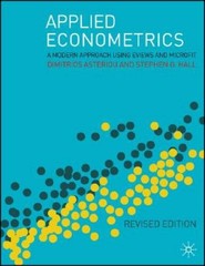 Applied Econometrics: A Modern Approach Using Eviews and Microfit Revised – GOOD