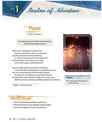 Abeka OF PLACES 8th Grade LITERATURE 5th Ed STUDENT EDITION TEXT + QUIZZES/TESTS