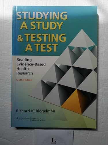 Studying A Study and Testing a – Paperback, by Riegelman MD MPH – Very Good q