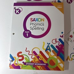 Saxon phonics & spelling K Kindergarten, student Workbooks, Tiles, Alpha, 2022