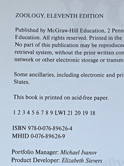 McGraw Hill Education Zoology 11th Student Edition Science Textbook 2019