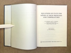 Equations of State for Solids at High… by Zharkov (USSR) 1971 HC Lib Rebind VG