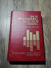Linear Programming For Decision Making David R.Anderson/others Hardcover 1974