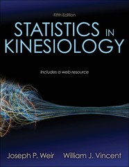 Statistics in Kinesiology by Weir