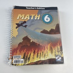 BJU Press MATH 6 Teachers Edition with CD-ROM 3rd Edition Spiral Book 2011 Used