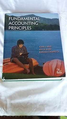 Fundamental Accounting Principles – Hardcover, by Wild John; Shaw – Very Good b