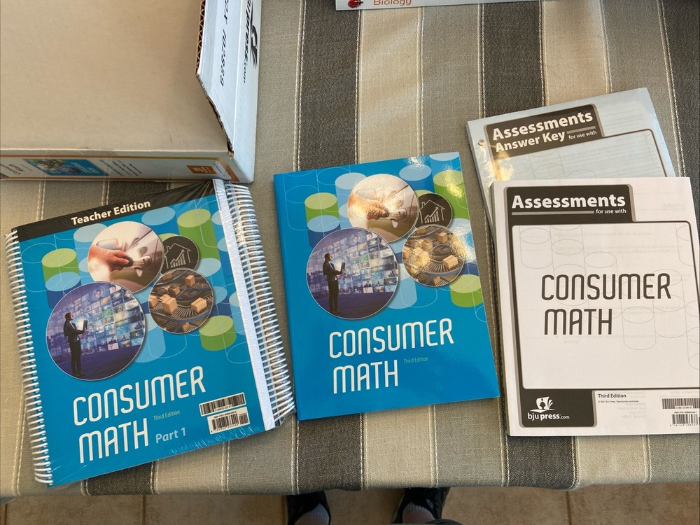 NEW BJU Press 12th grade CONSUMER MATH Complete Subject Kit 3rded Math 12 BoxSet