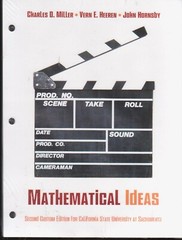 🎄Mathematical Ideas by Charles Miller Second Edition