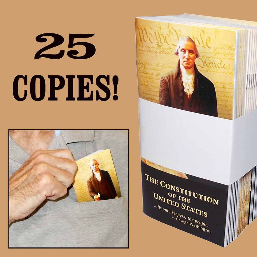 25 COPIES! U.S. Pocket Constitution, Declaration of Independence, Bill of Rights