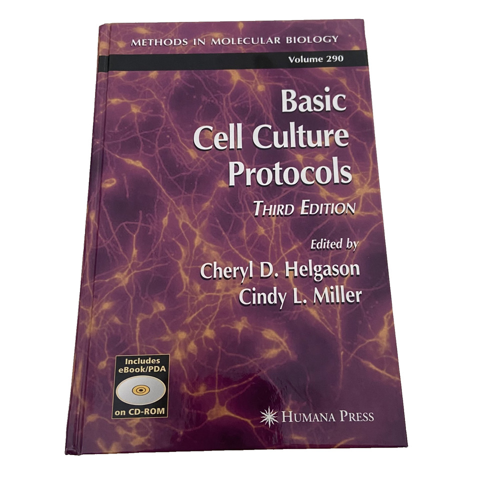 Basic Cell Culture Protocols by Cheryl Helgason Third Ed Hardcover 2005 with CD