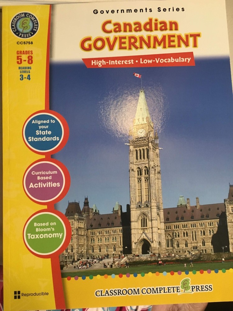 CANADIAN GOVERNMENT GR. 5-8 (NORTH AMERICAN GOVERNMENTS) – By Brenda Rollins NEW
