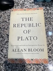 The Republic Of Plato By Allan Bloom