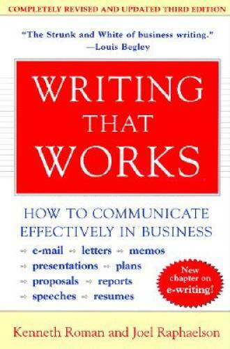 Writing That Works; How to Communicate Effectively In Business – VERY GOOD
