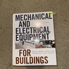 Mechanical and Electrical Equipment for Buildings Hardcover