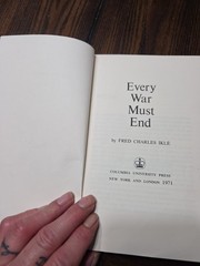 Every War Must End Columbia 1971 Fred Charles PB