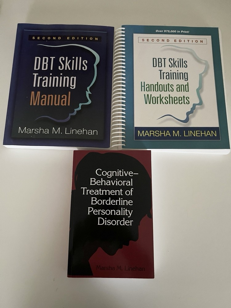 Set of 3 Marsha Linehan DBT Training Books for Mental Health