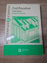 572- civil procedure examples and explanations ninth edition9781543839333