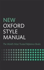 New Oxford Style Manual: The Wold´s Most Trusted Reference Books Hardback Book