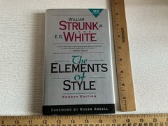 The Elements of Style by Strunk & White 2000 Hardcover VG