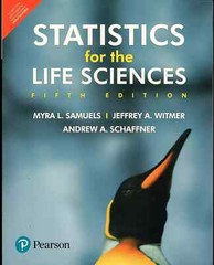 Statistics For The Life Sciences By Witmer,Schaffner 5th ED 9789353068479
