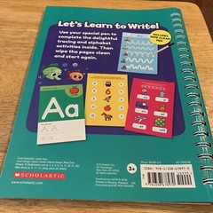 Scholastic Pre-K Trace and Write Wipe-Clean Activity Spiral Paperback Book