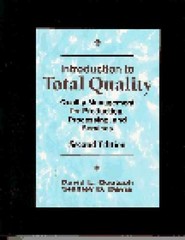 Introduction to Total Quality: – Hardcover, by David L. Goetsch – Acceptable