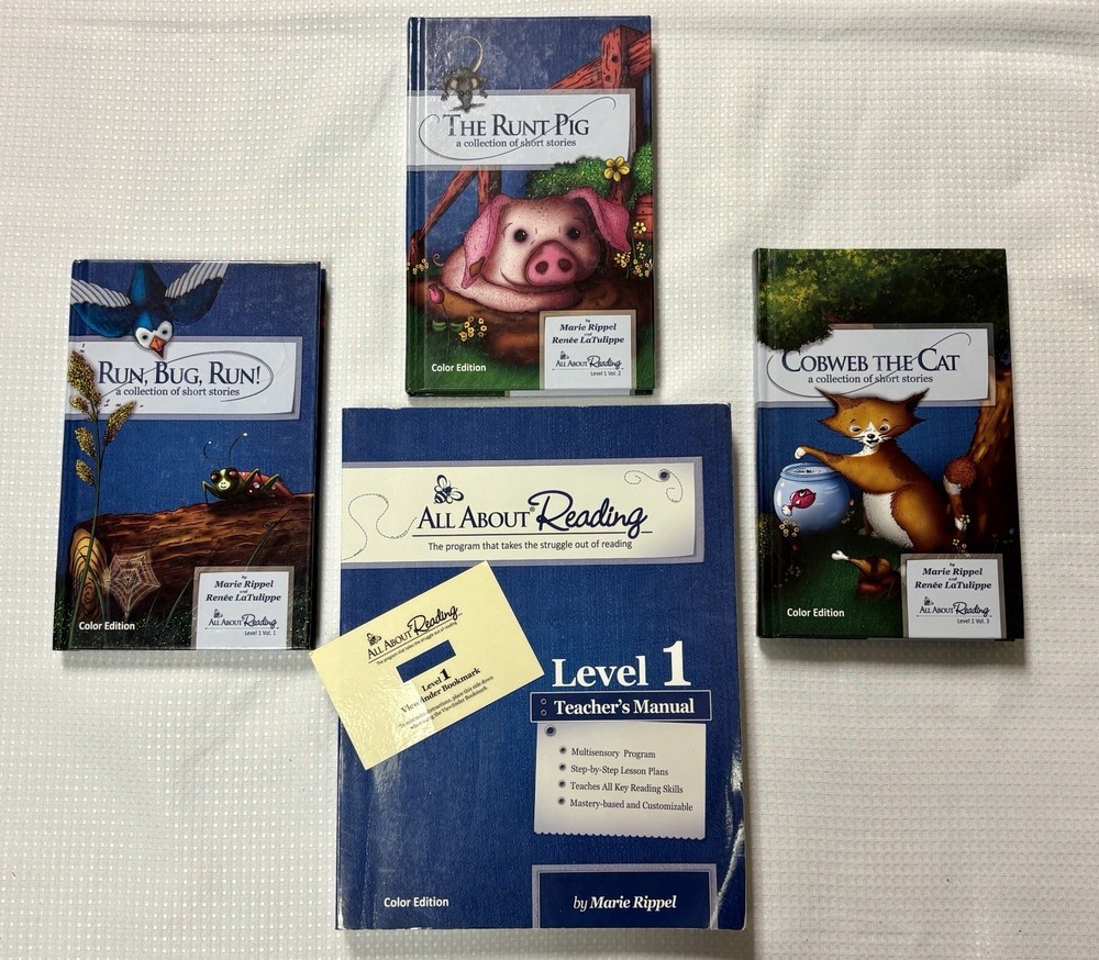 All About Reading Level 1/2023 Teacher Manual 3 Readers Bookmark COLOR EDITION