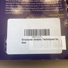 Structured Analytic Techniques 3rd Ed Pherson Heuer SAGE Spiral Political Scien…