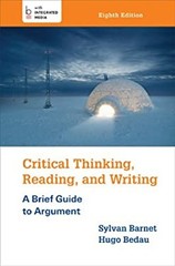Critical Thinking, Reading, and Writing Paperback Sylvan, Bedau,