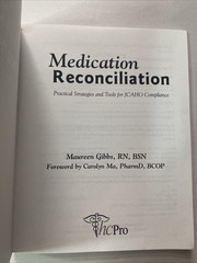 Medication Reconciliation : Practical Strategies and Tools for JCAHO…