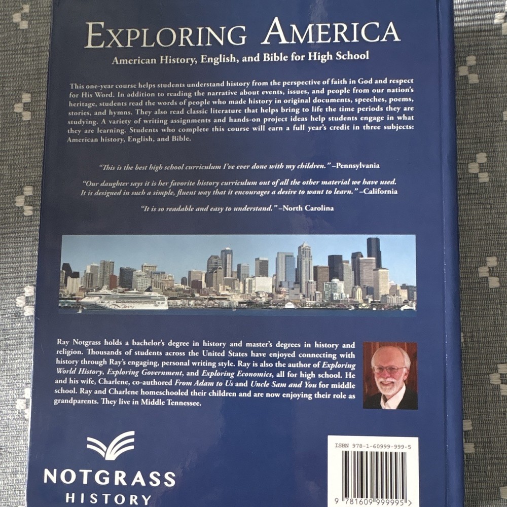 Ray Notgrass Exploring America High School Hardcover Textbook