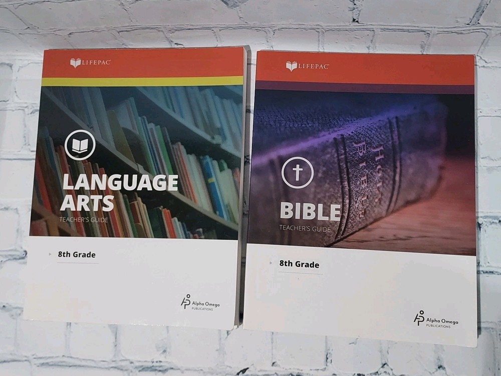 Life Pac Alpha Omega AOP 8th Grade Bible And Language Arts Teacher Guides