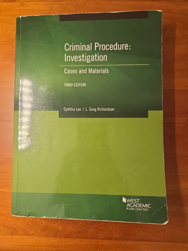 743 Criminal Procedure Investigation Cases and Materials Third 9781647086190