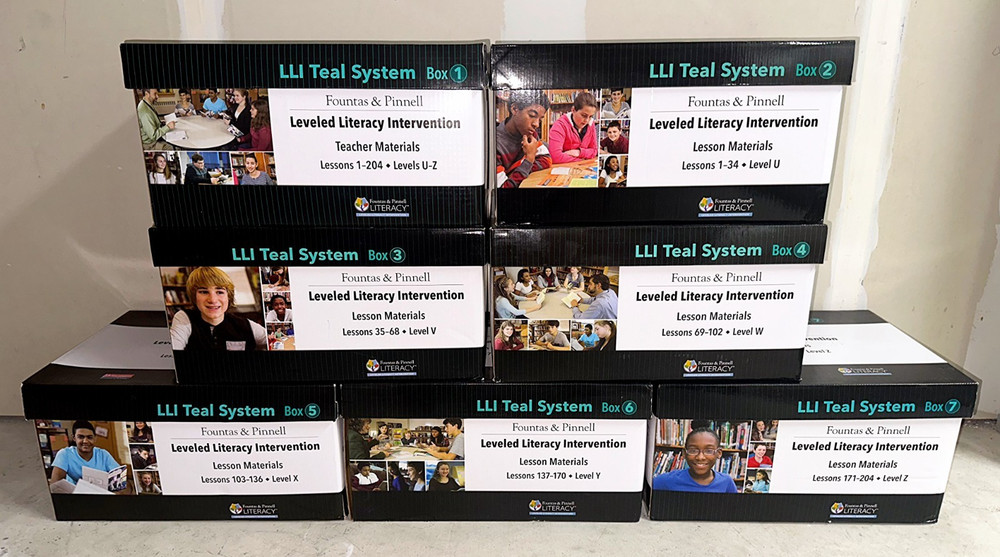 Fountas & Pinnell LLI Teal System Grades 6–12 — Complete 7-Box Set