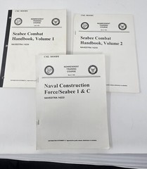 U. S. Navy Seabee Lot Construction Force Vol 1 & C, Seabee Combat Vol 1 & 2