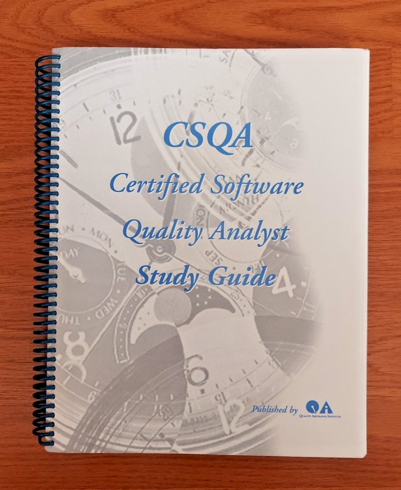 CSQA Certified Software Quality Analyst Study Guide by QAI Book